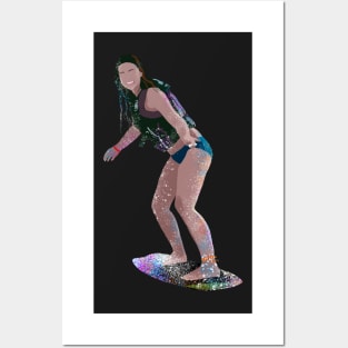 Surfing Girl Posters and Art